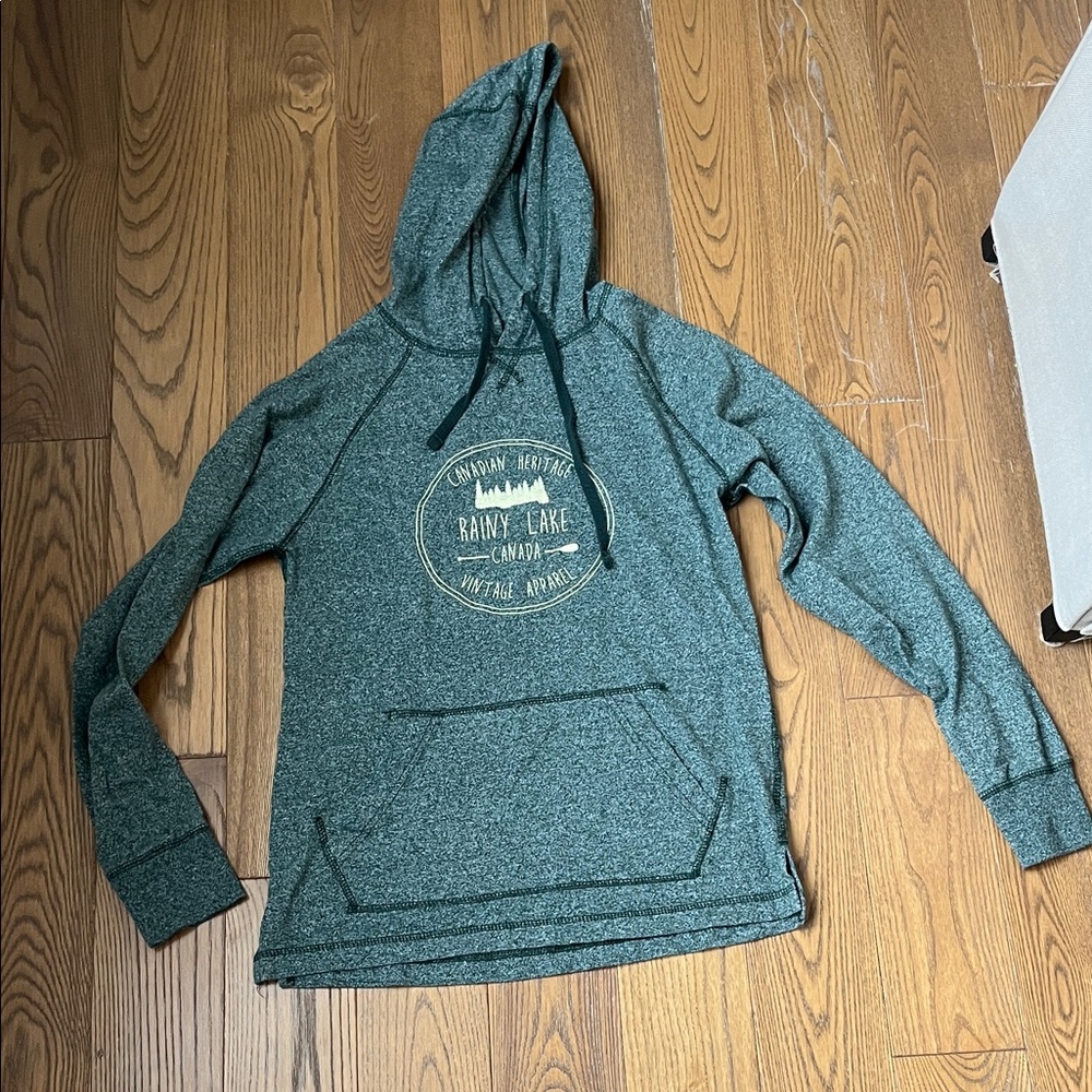 Canadian Heritage Rainy Lake Canada Vintage Apparel Hoodie